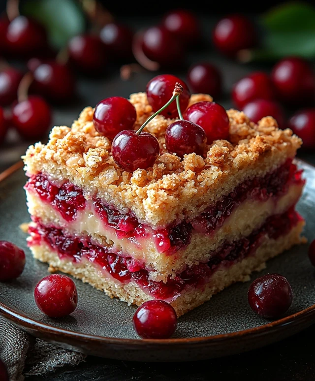 Kirschstreuselkuchen backen