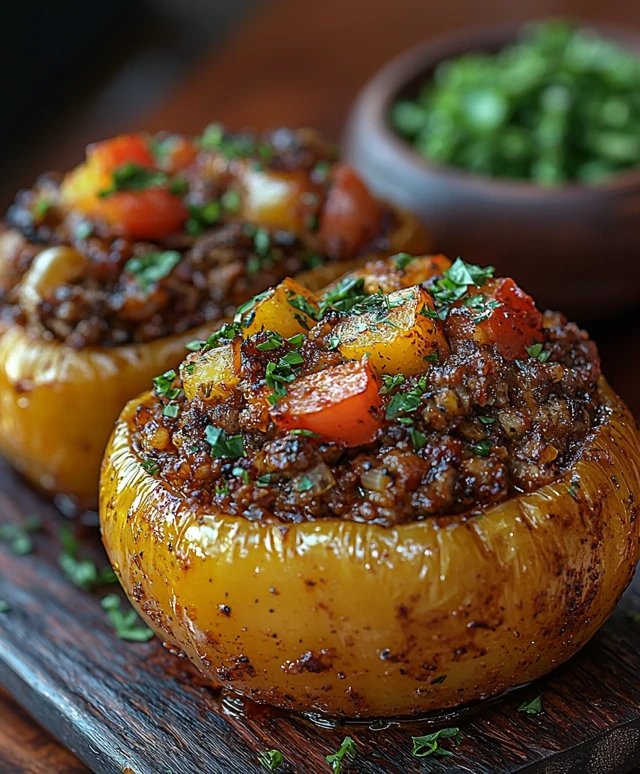 gefüllte Paprika Gericht