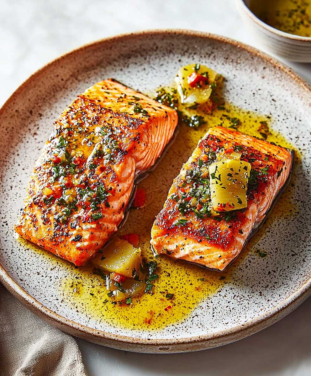 "Gebratener Lachs in der Pfanne: Ein einfaches Rezept für köstlichen Genuss"