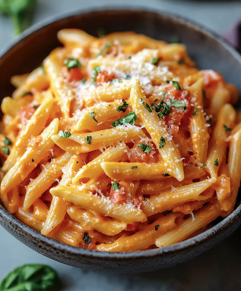 Cremige Tomatenpasta einfach zubereiten