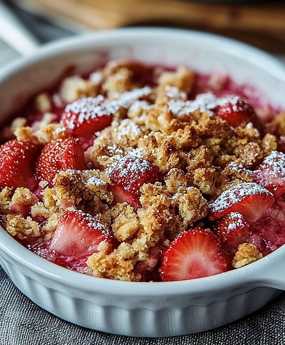 Erdbeer Rhabarber Crumble knusprig: Das beste Rezept!