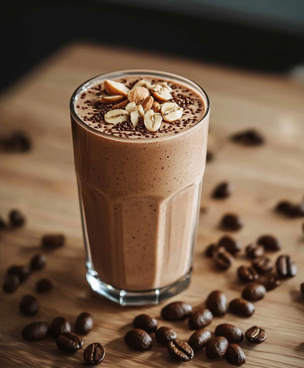 Mandel Kaffee Protein Smoothie