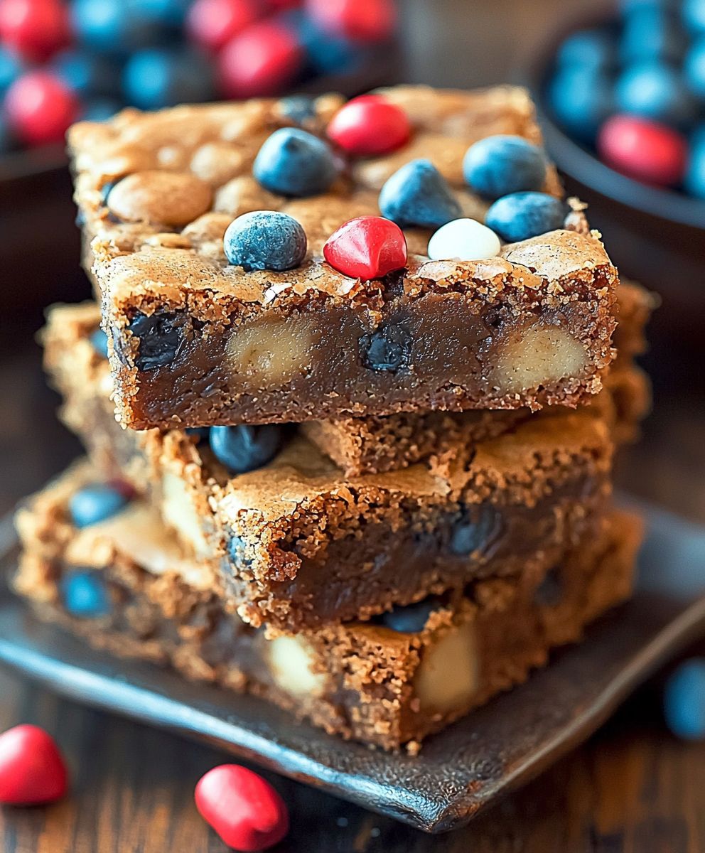 Feuerwerk Blondies backen: Das einfache Rezept für bunte Partystimmung