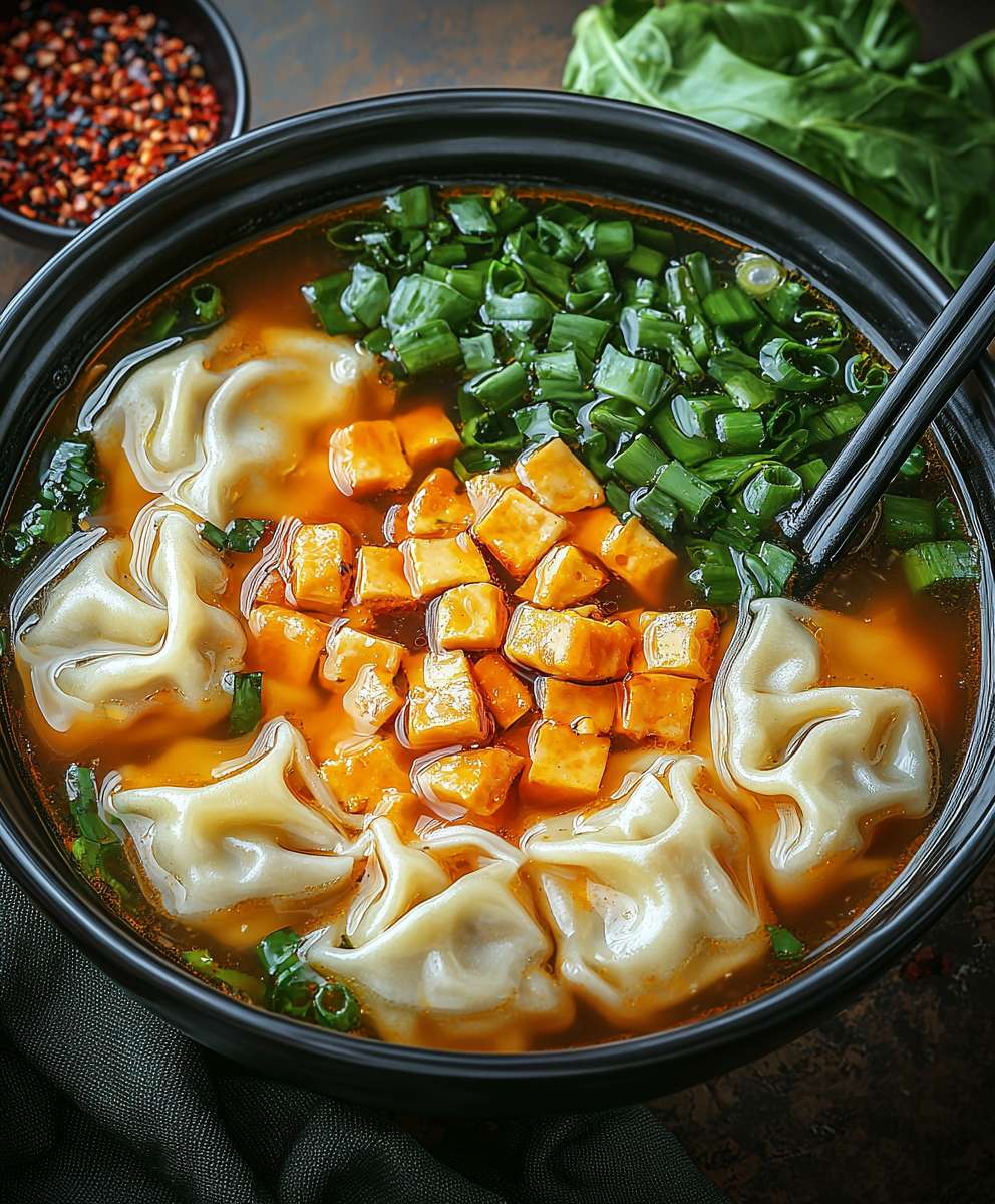 Vegane Wonton Nudelsuppe: Das einfache Rezept für zu Hause