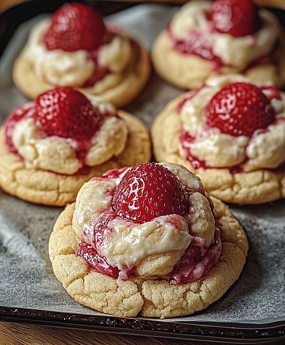 Erdbeer Käsekuchen Kekse
