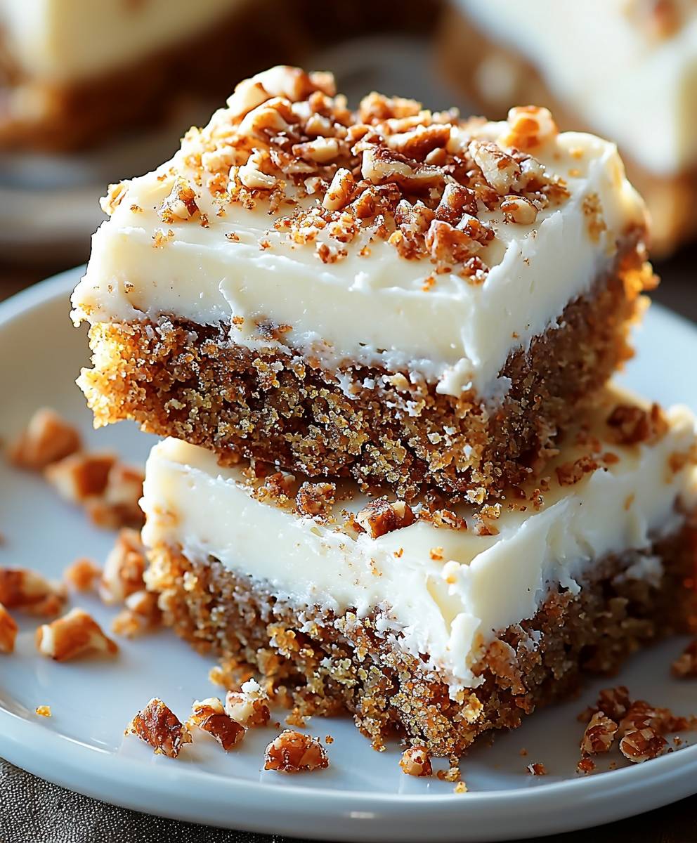 Karottenkuchen Riegel Frischkäse Frosting