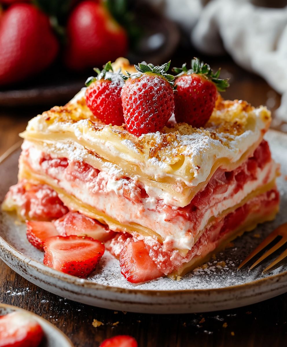 Erdbeer Lasagne selber machen