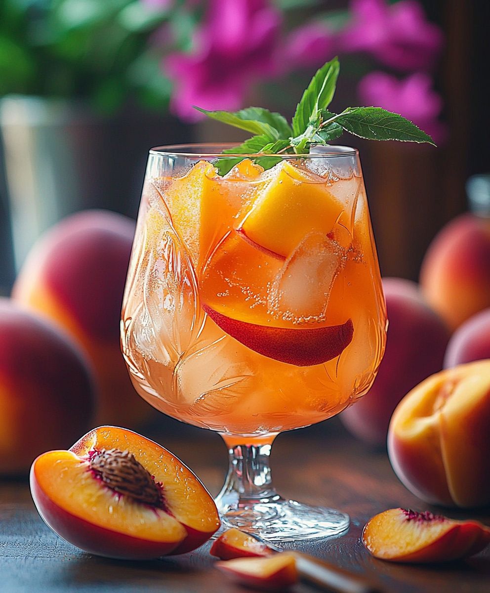 Pfirsichblüten Sangria Tee: Das erfrischende Sommergetränk Rezept