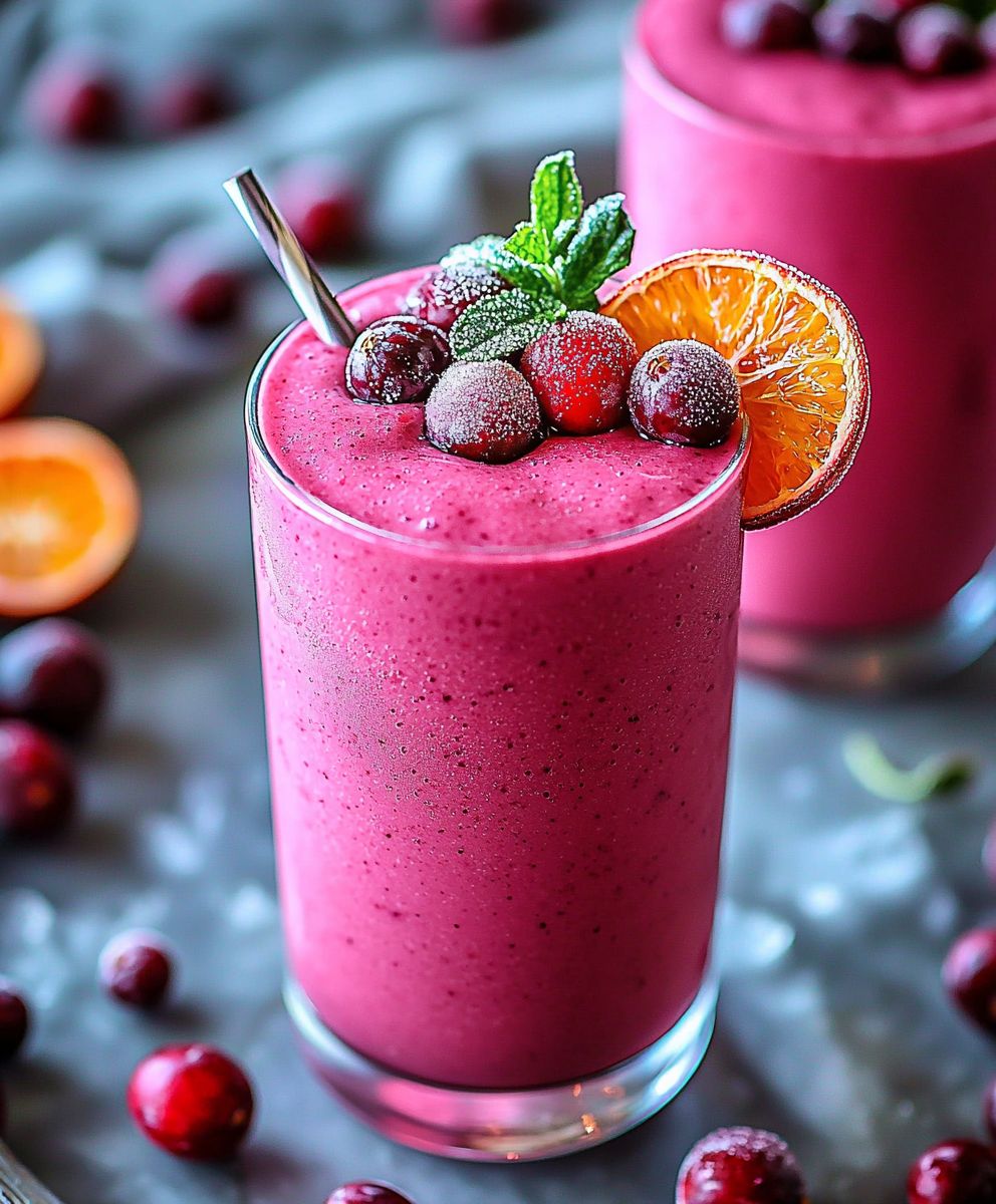 Cranberry Hibiskus Tee Smoothie
