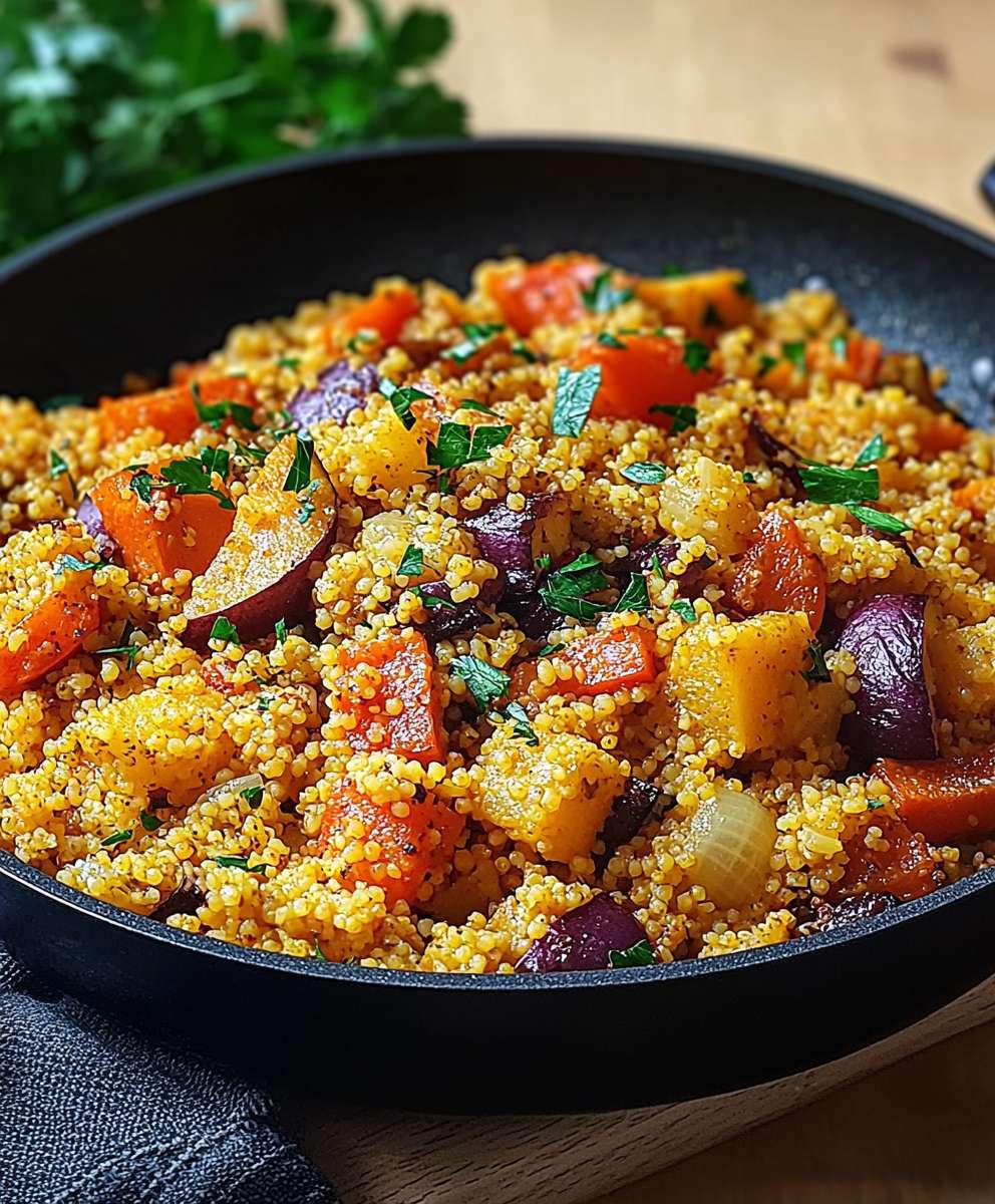 Vegetarische Couscous Pfanne Gemüse