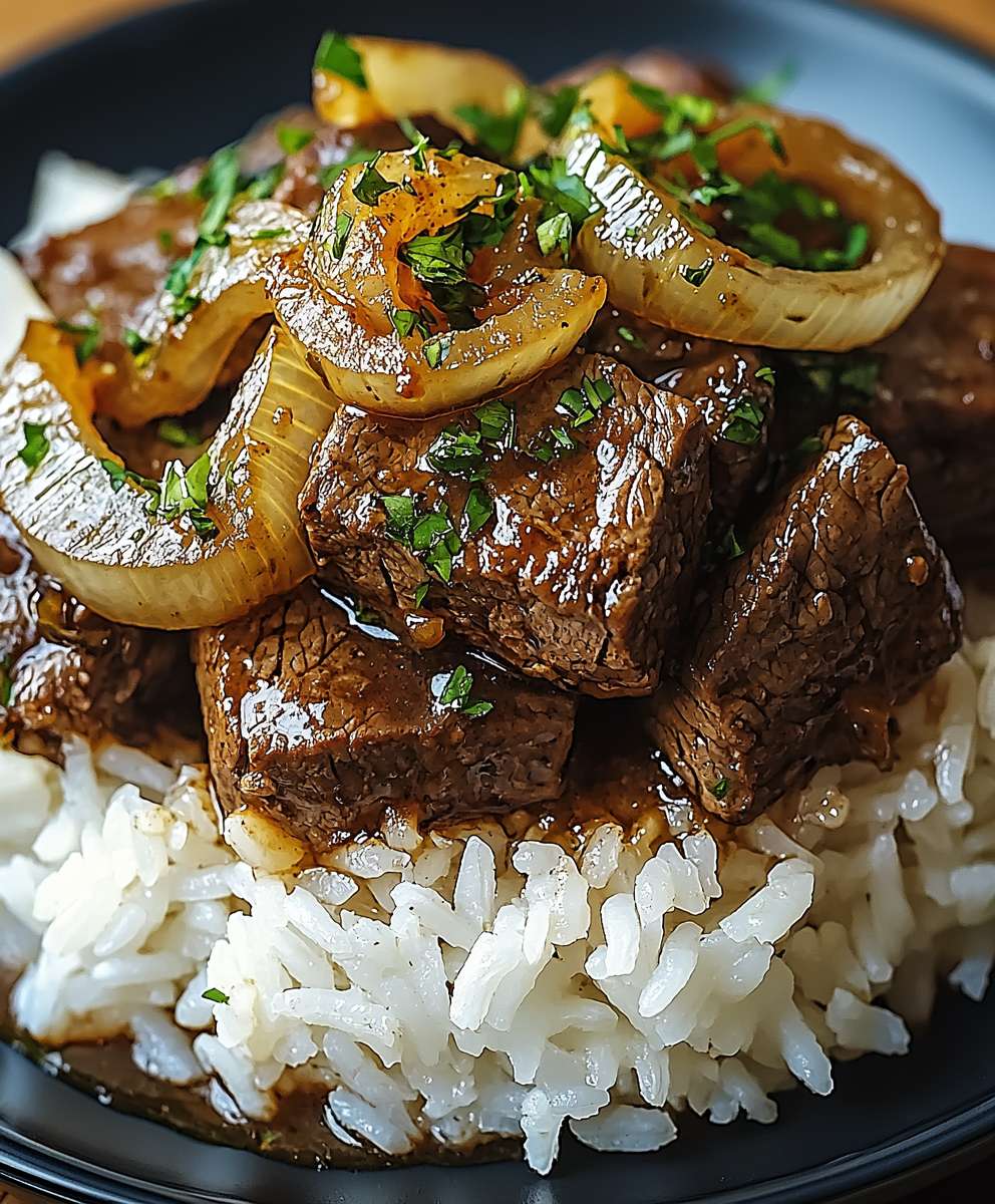 Rindfleisch mit Zwiebeln