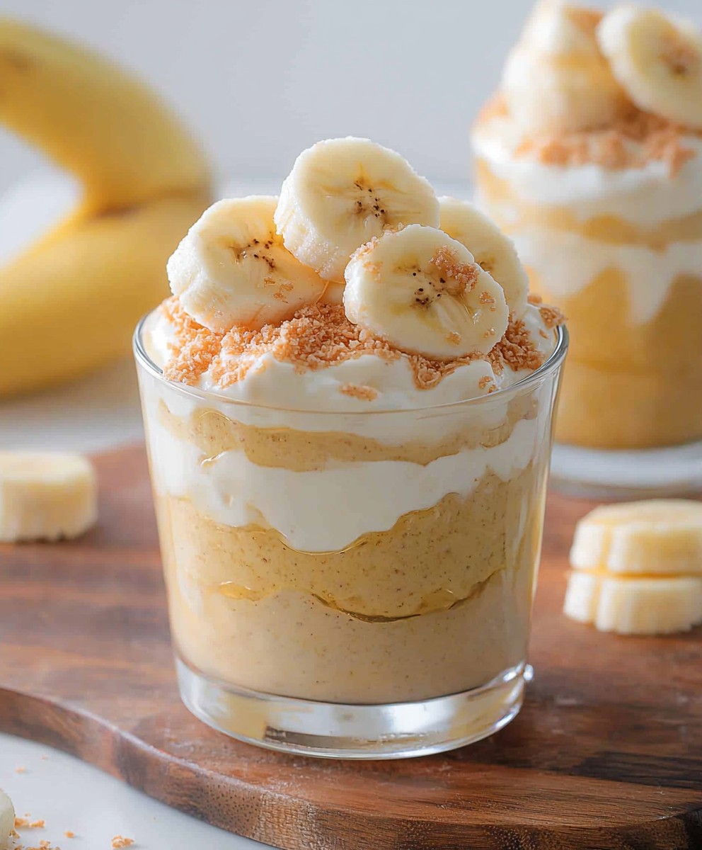 Bananenpudding Becher