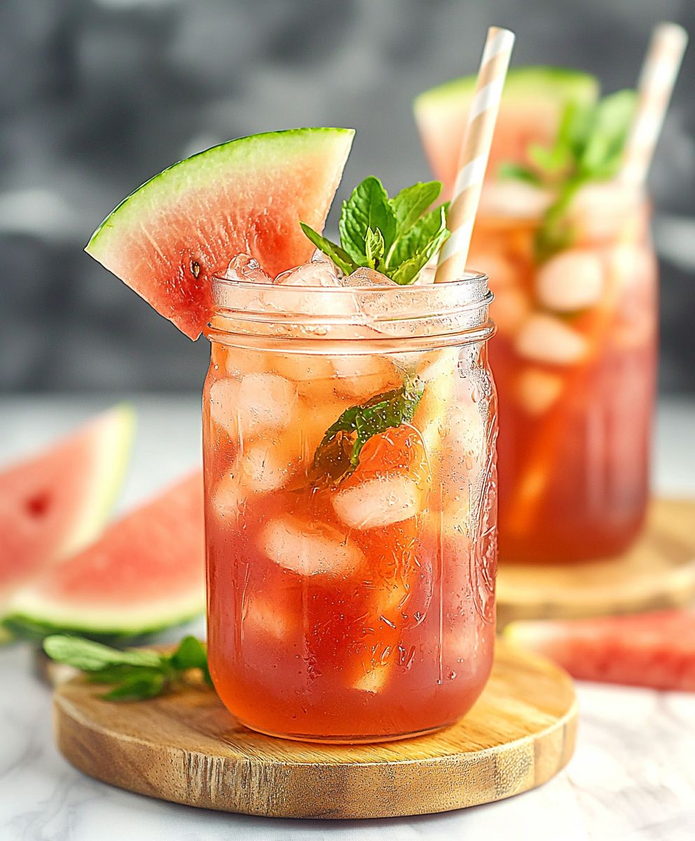 Wassermelonen Eistee selber machen
