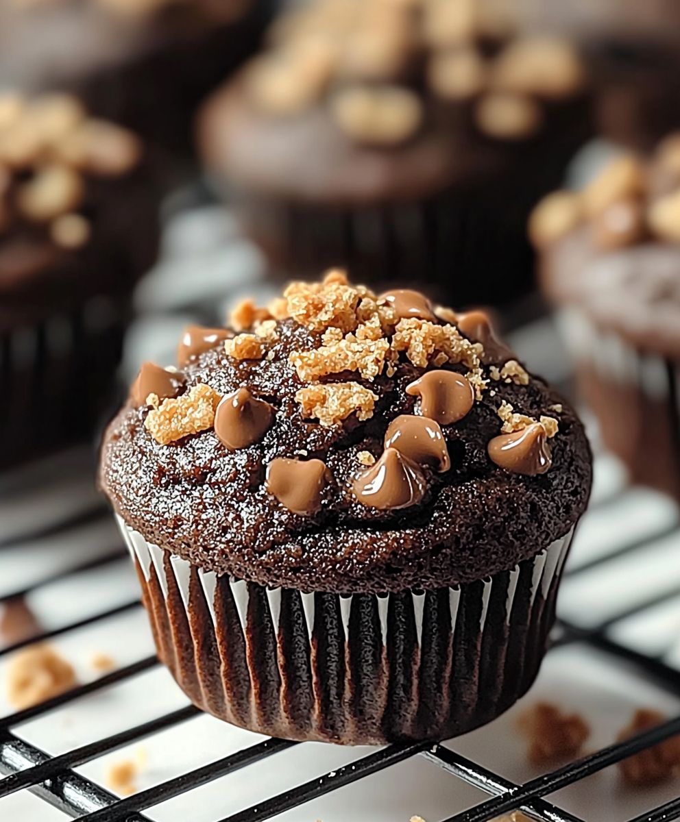 Schoko Kaffee Toffee Muffins