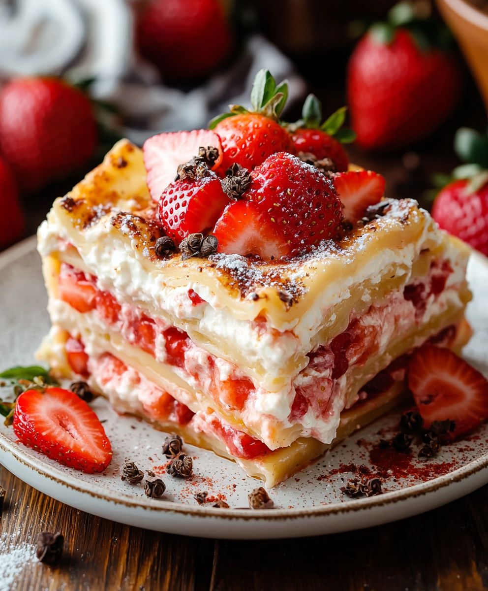 Erdbeer Lasagne selber machen: Das einfache Rezept für zu Hause