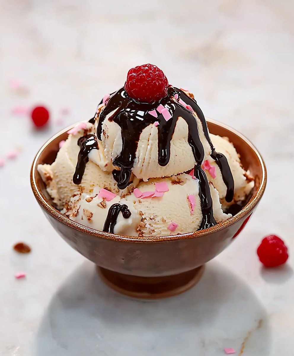 Heißer Fudge Eisbecher