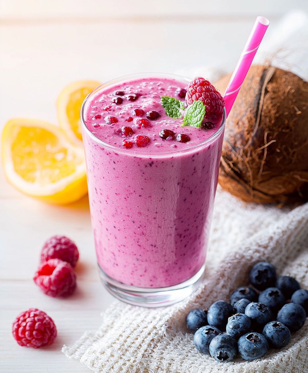 Kokos Beeren Smoothie: Das einfache Rezept für einen gesunden Start in den Tag