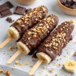 Schokoladenüberzogene gefrorene Bananen: Ein köstlicher Snack für heiße Tage