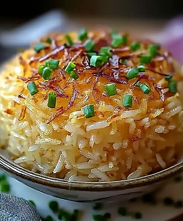 Goldener Zwiebel Butter Reis