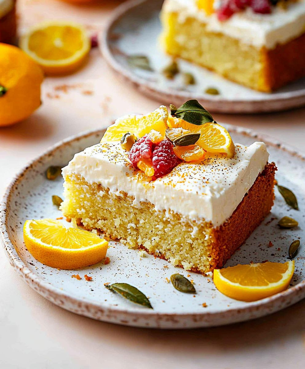 Griechischer Joghurtkuchen Zitrusfrüchte