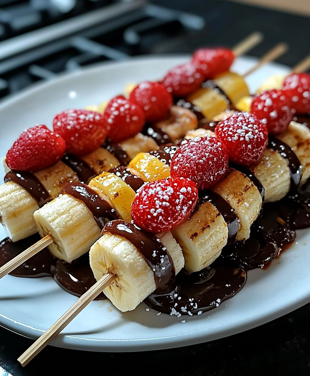 Bananensplit Spieße Dessert: Das perfekte Sommerrezept