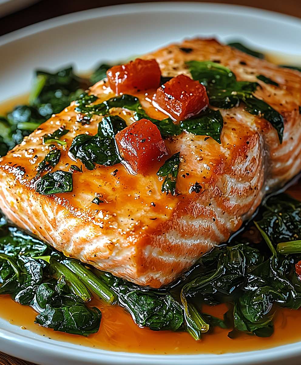 Gebackener Lachs mit Spinat: Das einfache und gesunde Rezept
